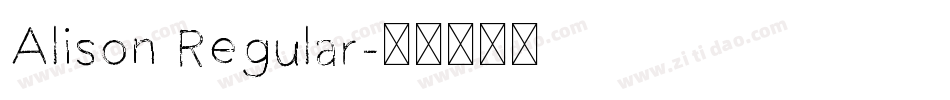 Alison Regular字体转换